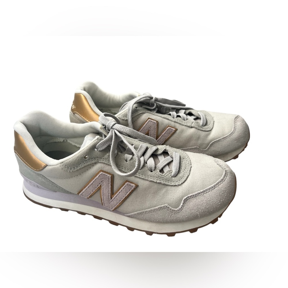 New Balance Women's 515 Gray Purple Sneakers with Gold